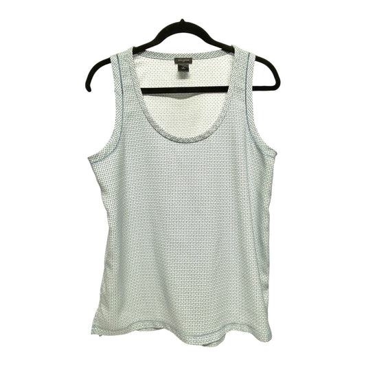 Top Sleeveless By Ann Taylor In Blue & White, Size: M