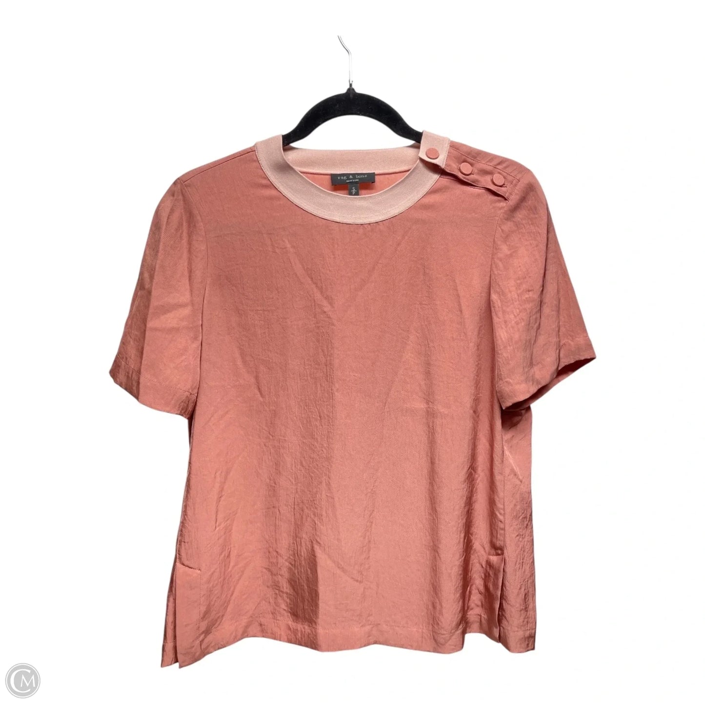 Top Short Sleeve By Rag And Bone In Peach, Size: Sp