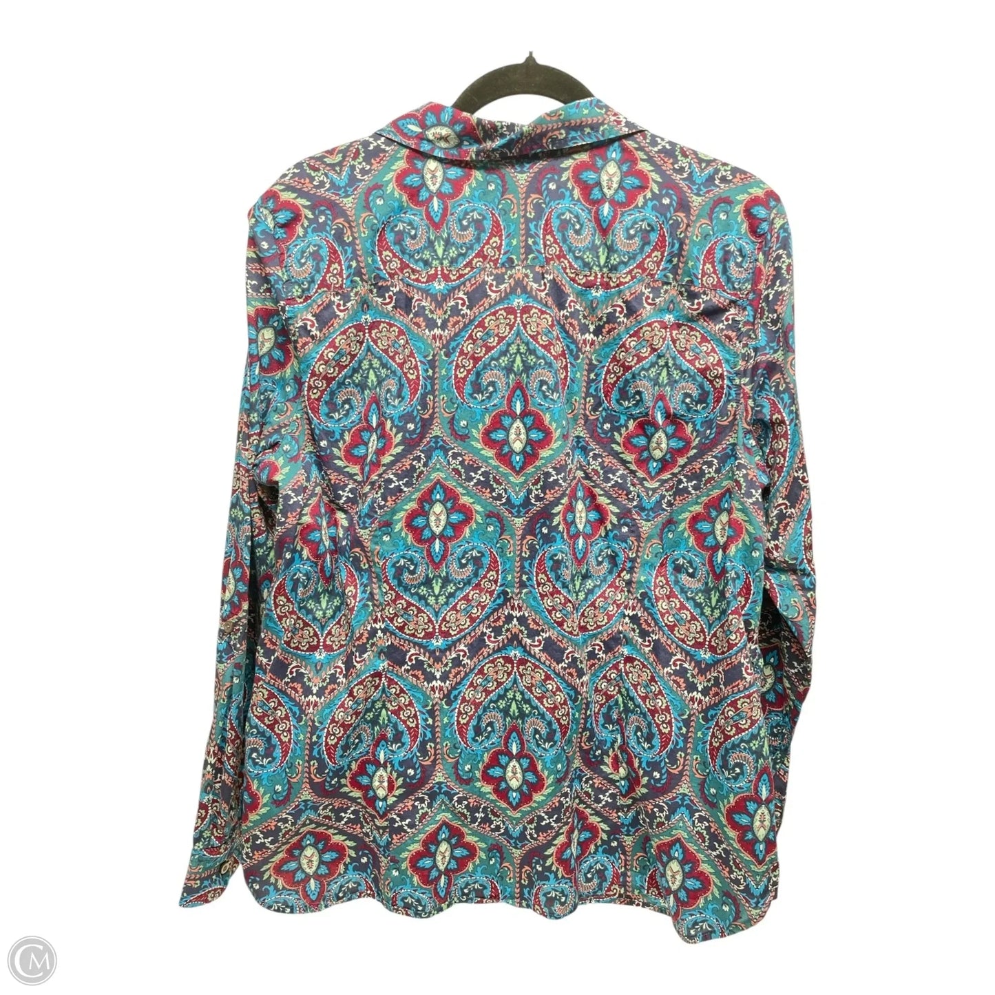 Top Long Sleeve By Talbots In Blue, Size: L