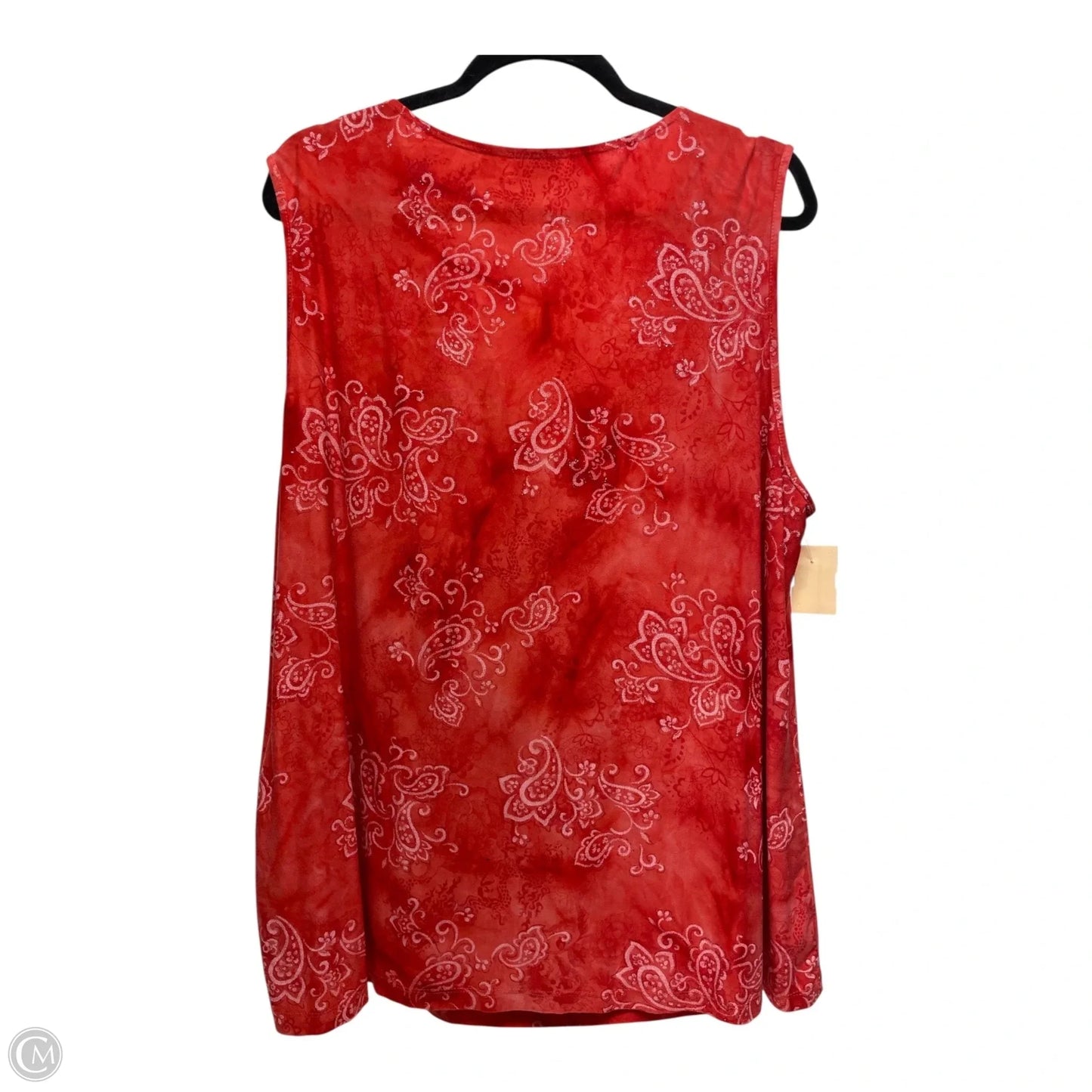 Top Sleeveless By Cato In Red, Size: 3x