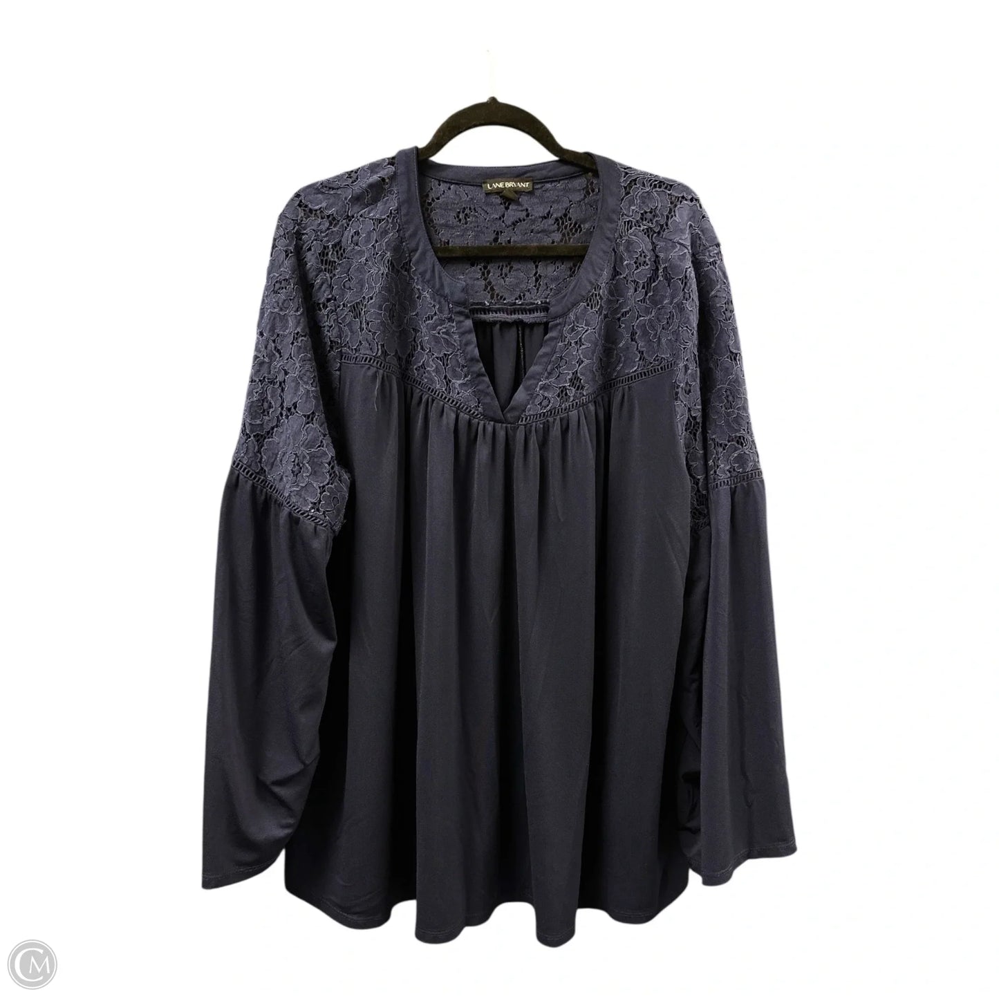 Top Long Sleeve By Lane Bryant In Blue, Size: 4x