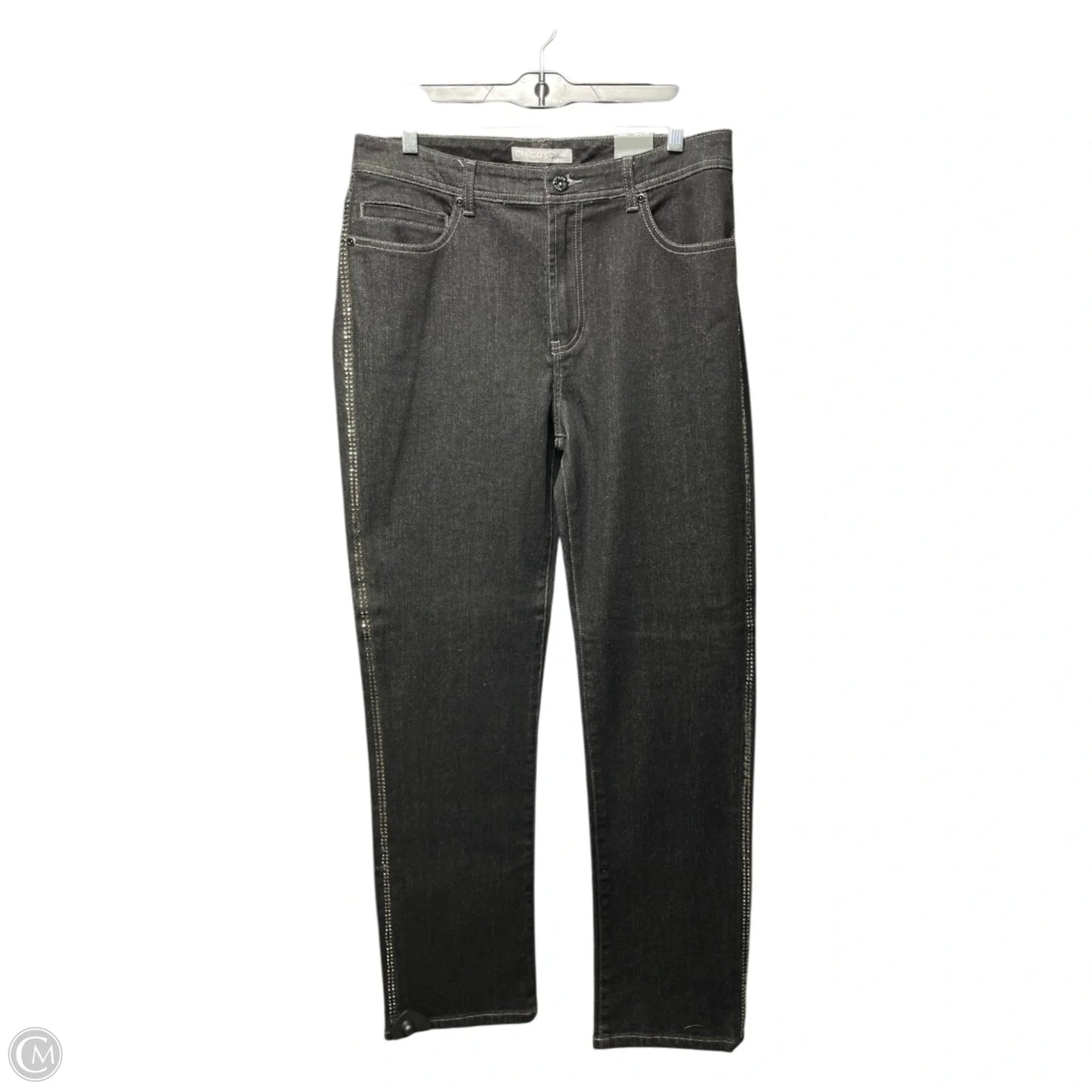 Jeans Straight By Chicos In Black, Size: M