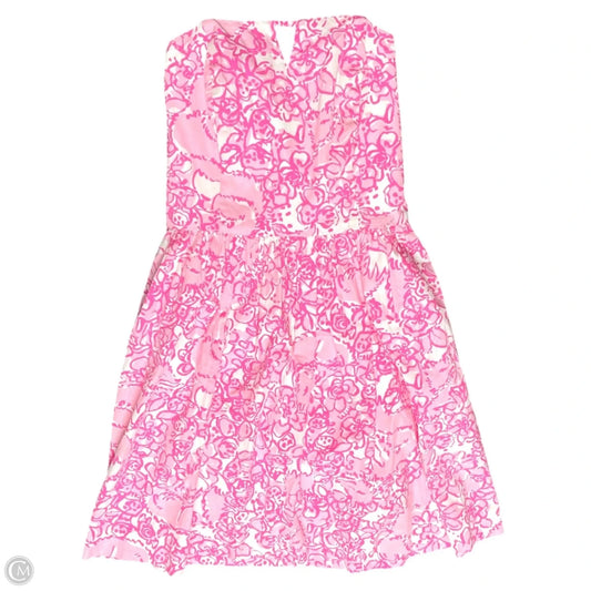 Dress Designer By Lilly Pulitzer In Pink & White, Size: 0