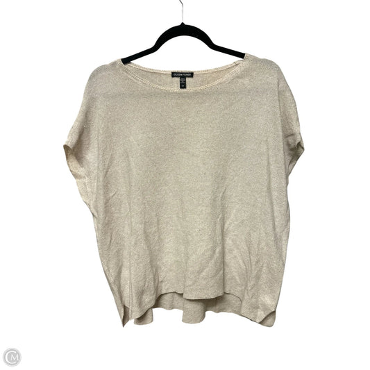 Top Short Sleeve By Eileen Fisher In Cream, Size: Sp