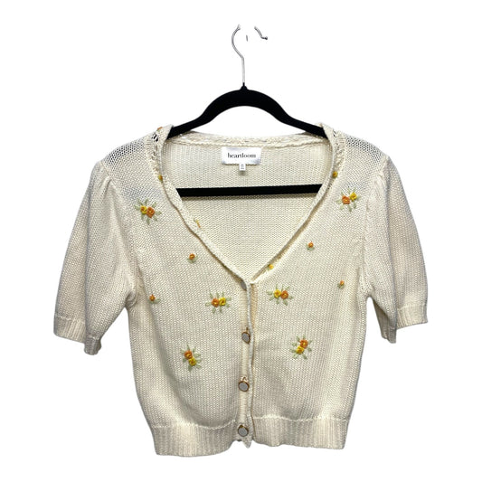 Sweater Cardigan By Heartloom In Cream, Size: M