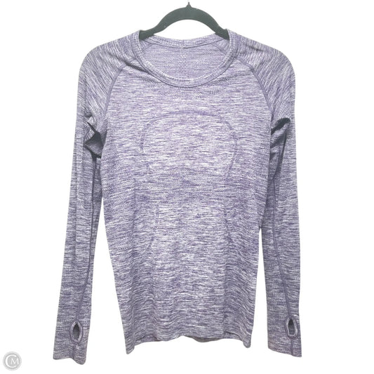 Athletic Top Long Sleeve Crewneck By Lululemon In Purple, Size: Xs