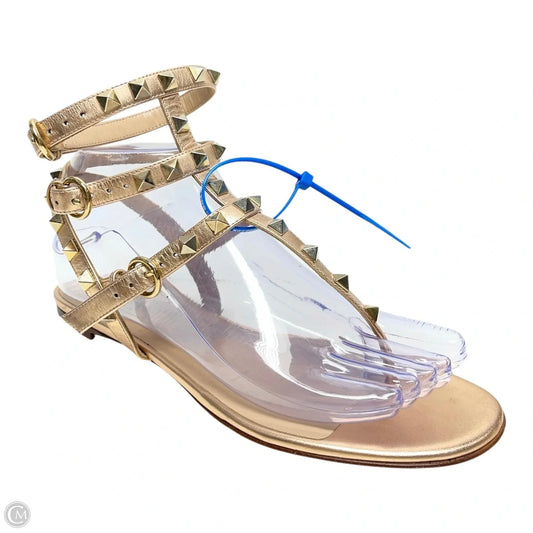 Sandals Luxury Designer By Valentino-garavani In Rose Gold, Size: 7.5