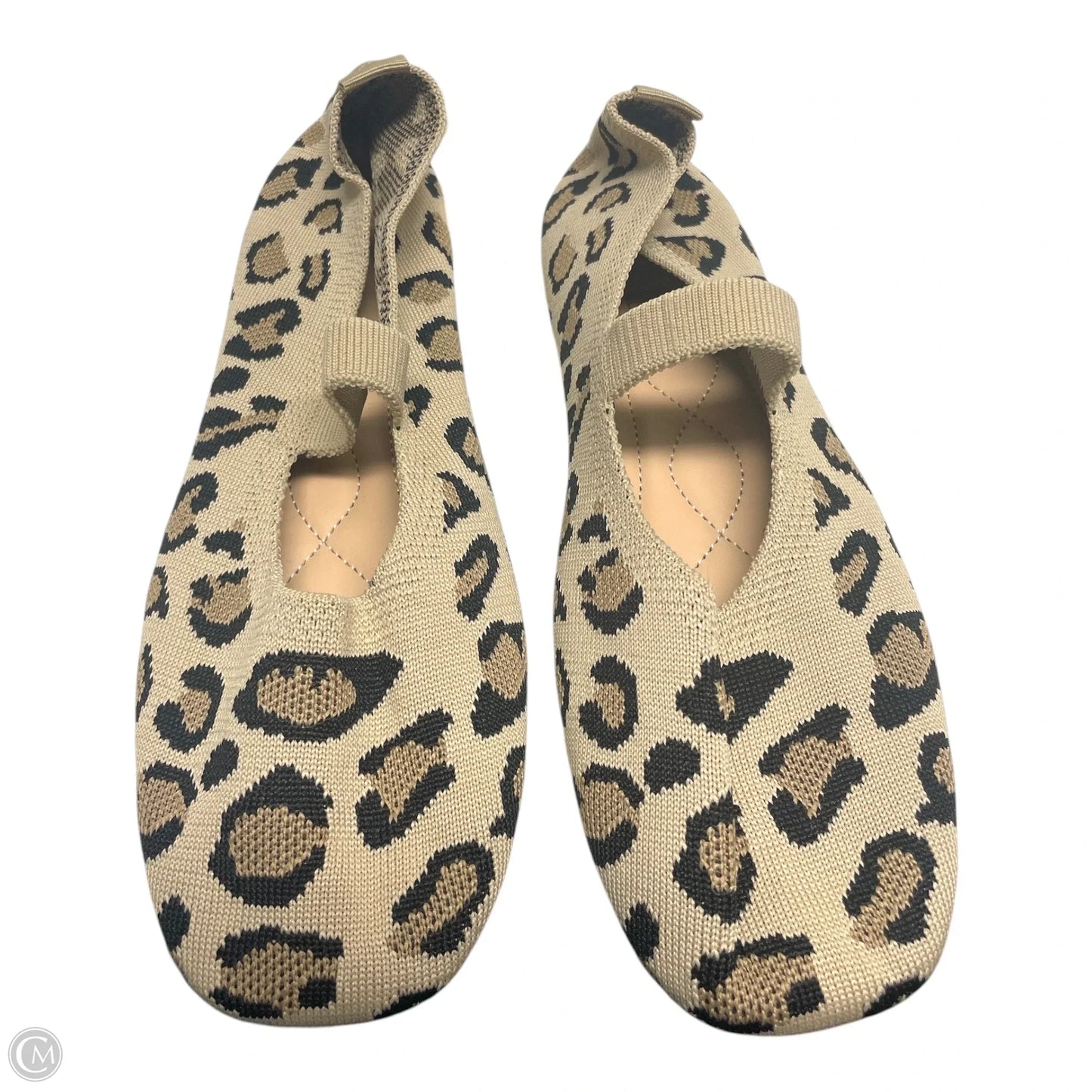 Shoes Flats By Clothes Mentor In Animal Print, Size: 10.5