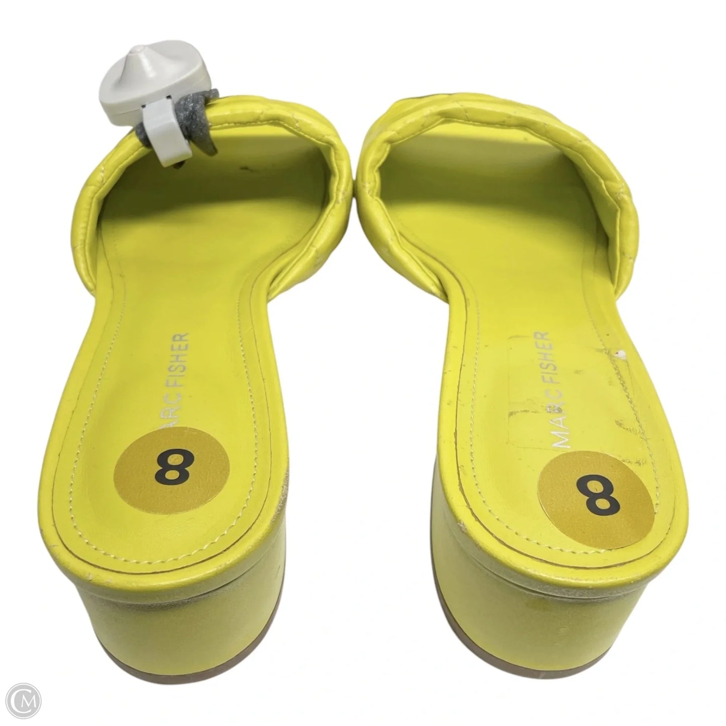 Sandals Heels Block By Marc Fisher In Yellow, Size: 8