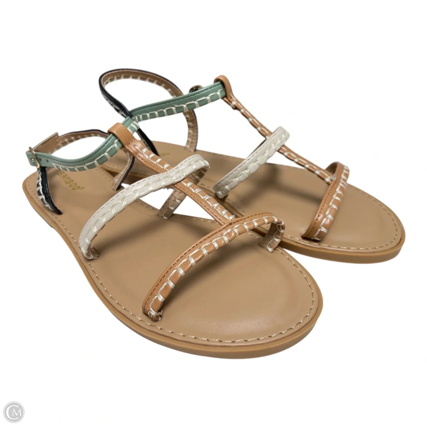 Sandals Flats By Bamboo In Tan, Size: 8