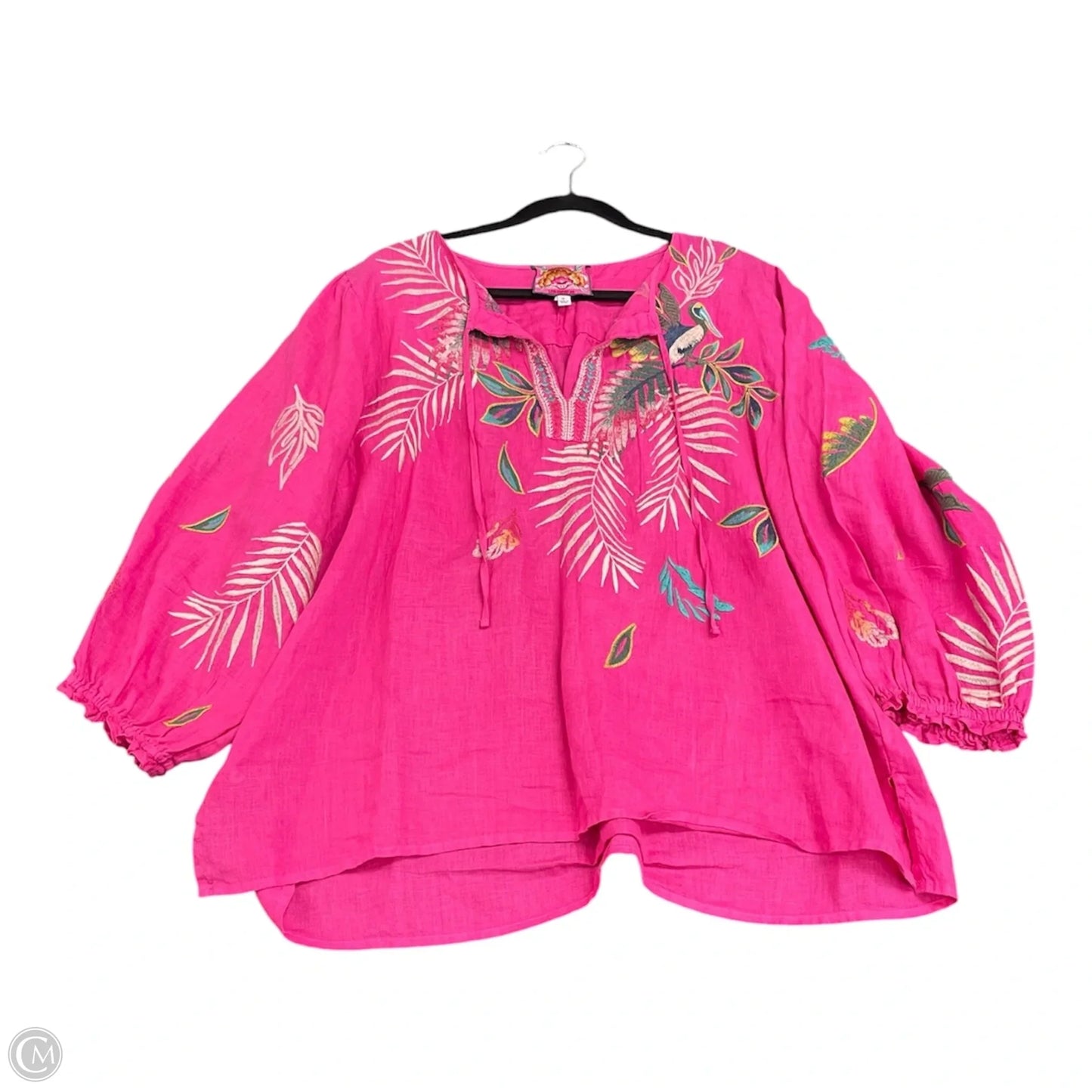 Top Long Sleeve Designer By Johnny Was In Floral Print, Size: Xl