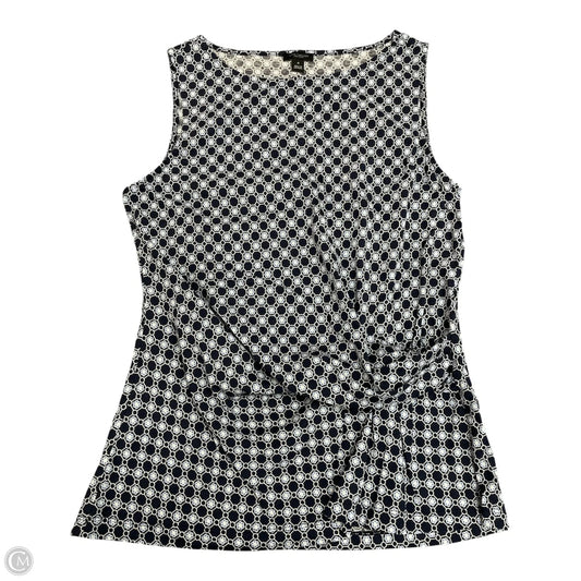 Top Sleeveless By Ann Taylor In Blue & White, Size: M