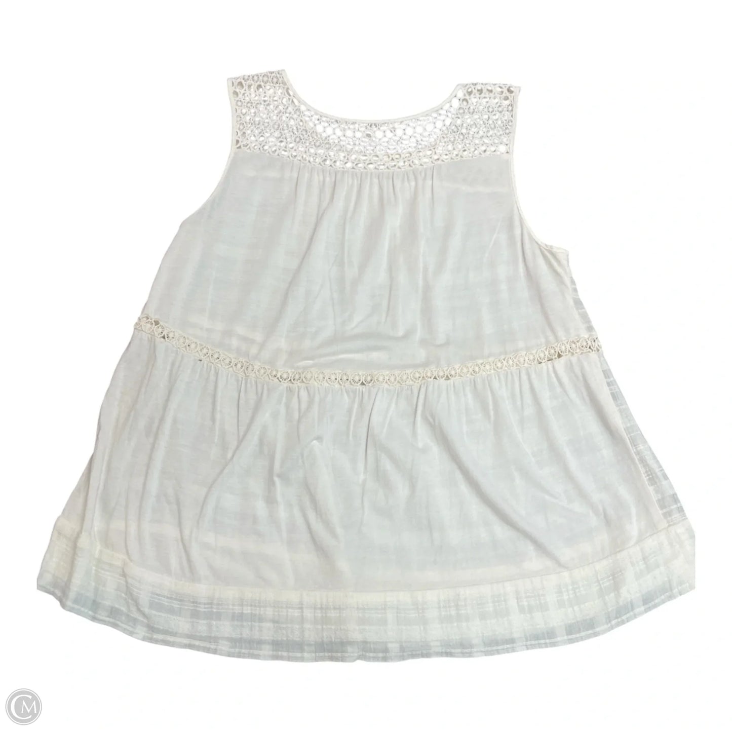 Top Sleeveless By Loft In White, Size: M