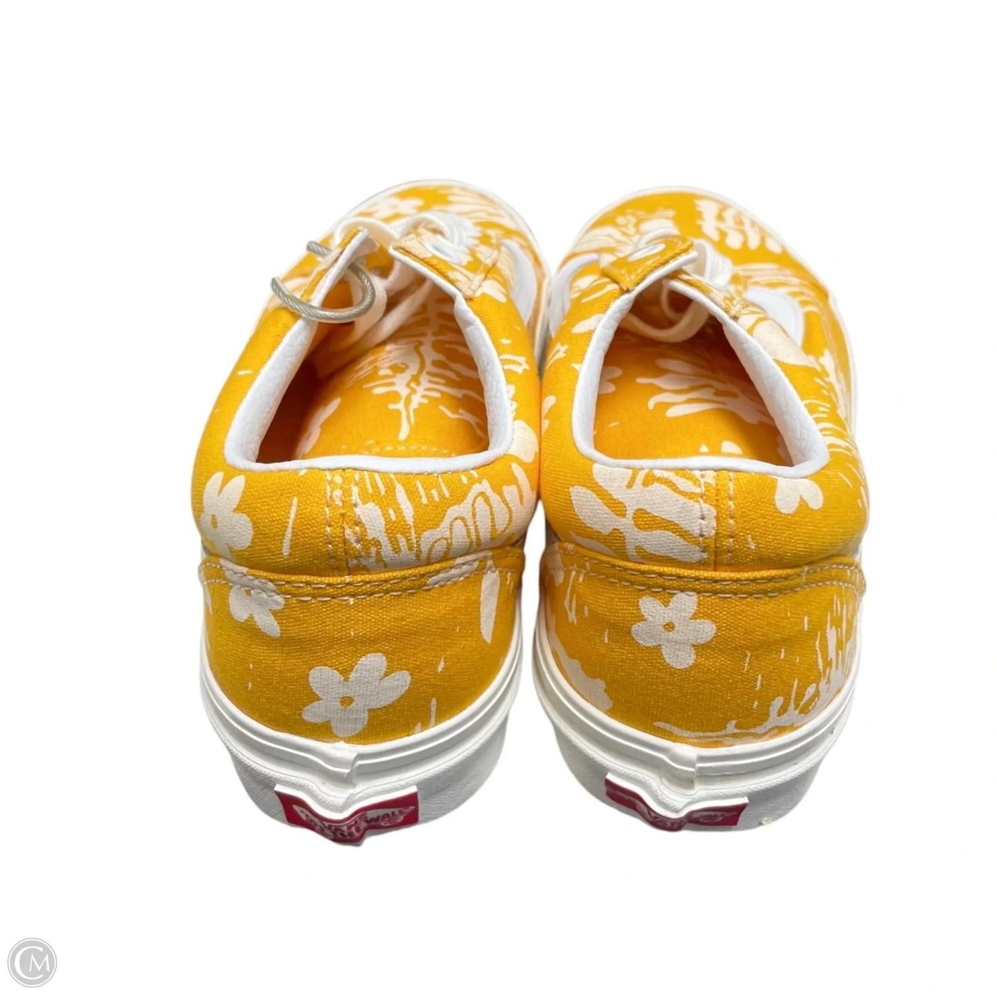 Shoes Sneakers By Vans In White & Yellow, Size: 8