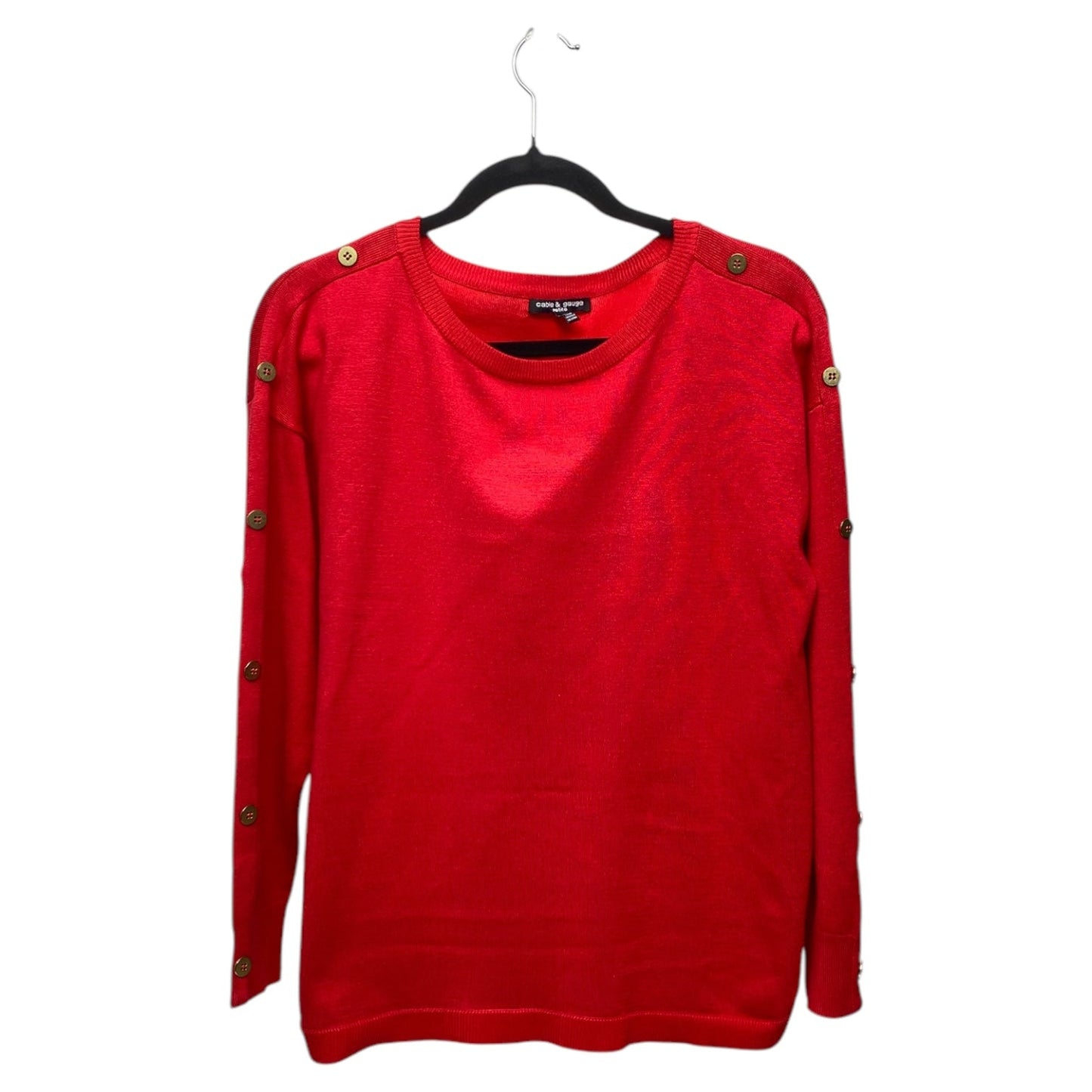 Sweater By Cable And Gauge In Red, Size: Xlp