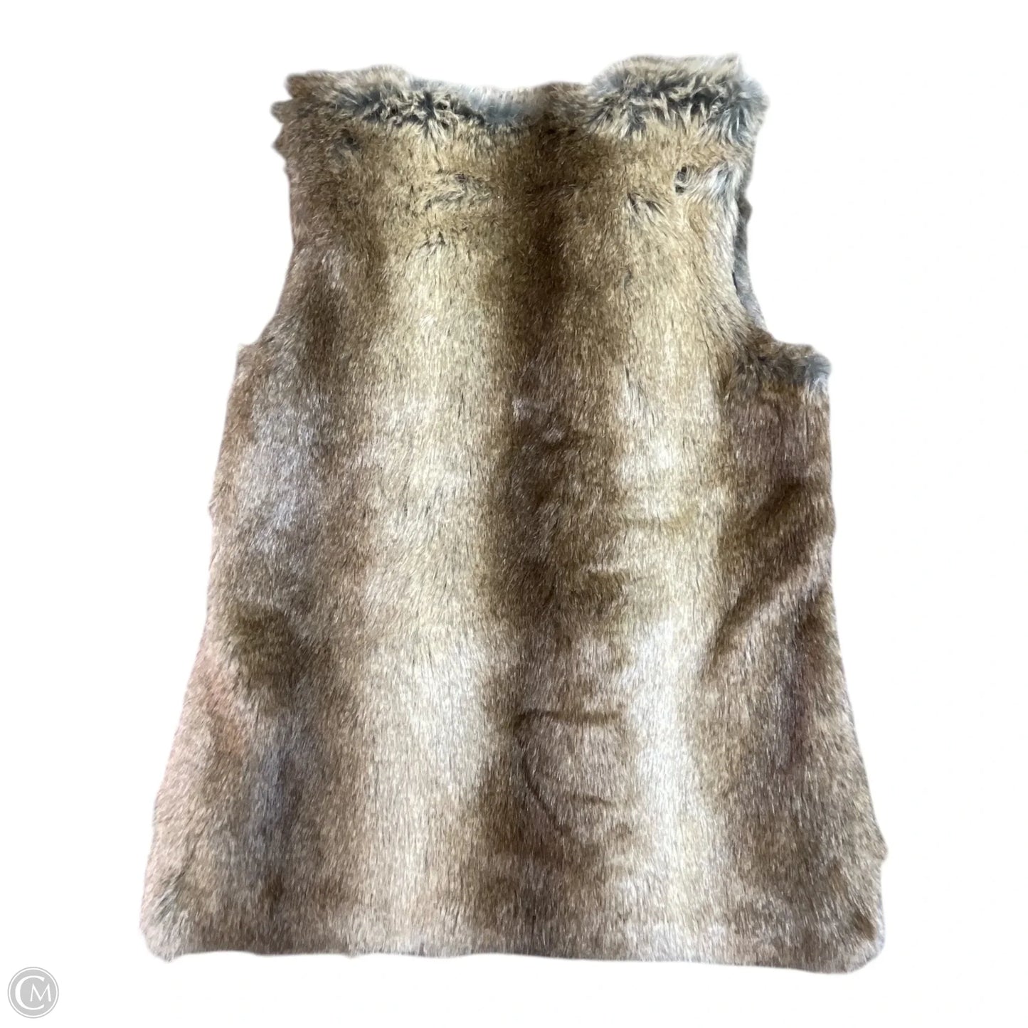 Vest Faux Fur & Sherpa By Zara In Black & Tan, Size: S
