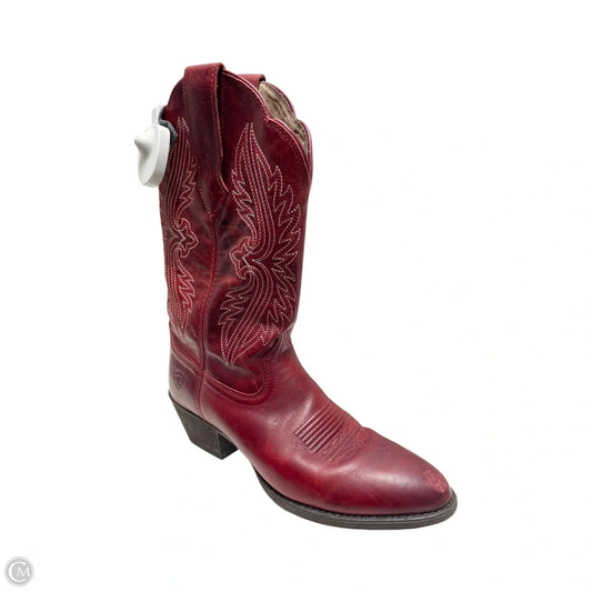 Boots Western By Ariat In Red, Size: 8