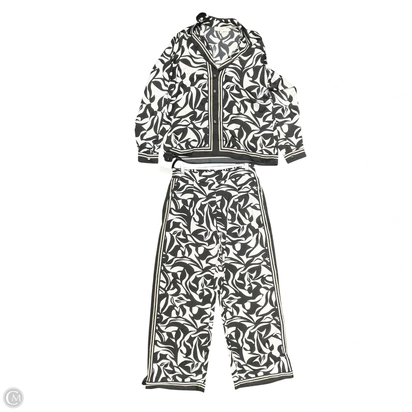 Pants Set 2pc By Loft In Black & White, Size: S