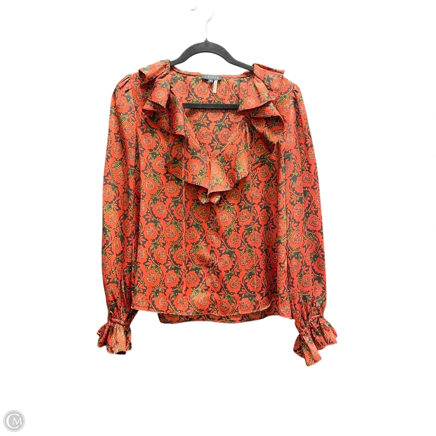 Top Long Sleeve By 1.state In Black & Red, Size: M