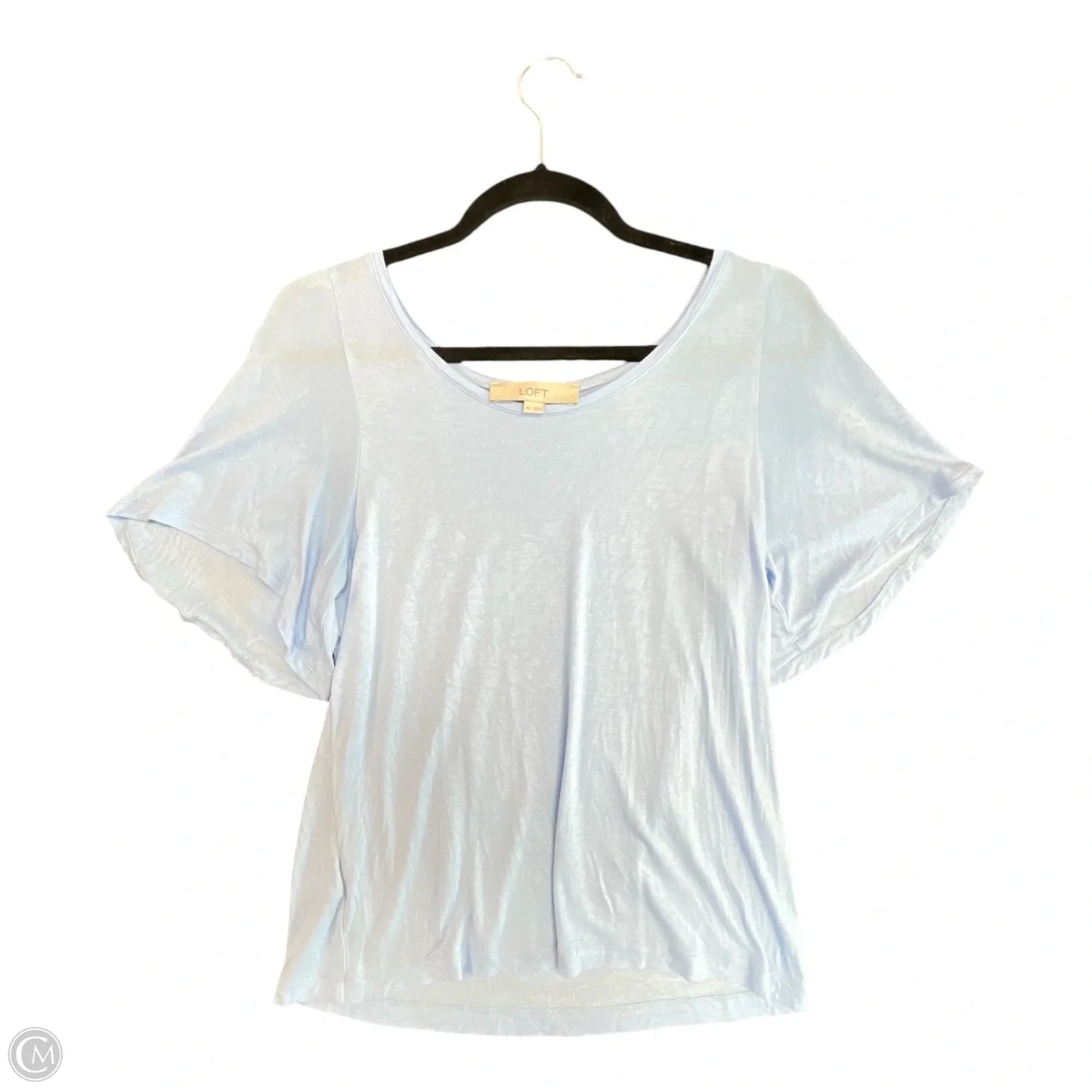 Top Short Sleeve By Loft In Blue, Size: Xs