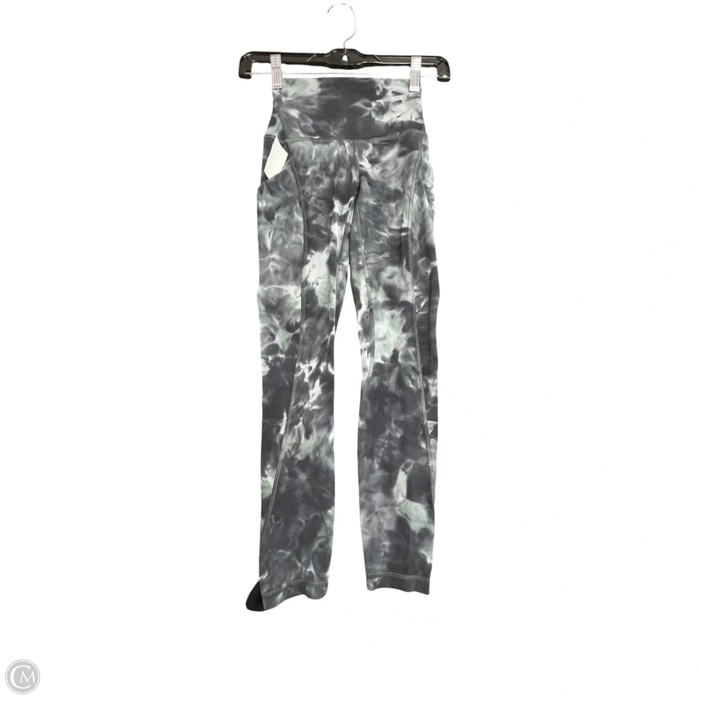 Athletic Leggings By Lululemon In Black & Green, Size: 0