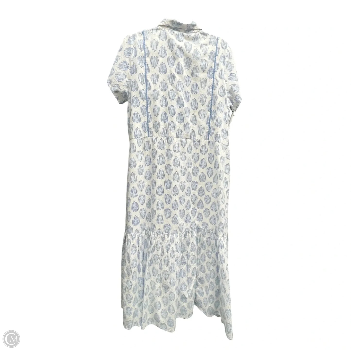 Dress Casual Maxi By VICTORIA DUNN In Blue & White, Size: M