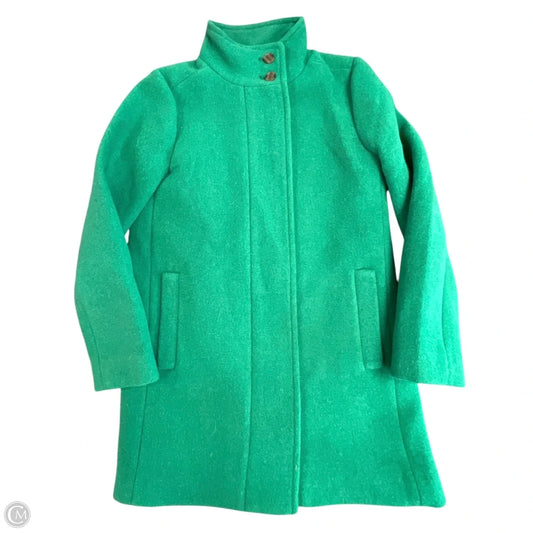Coat Wool By J. Crew In Green, Size: 0
