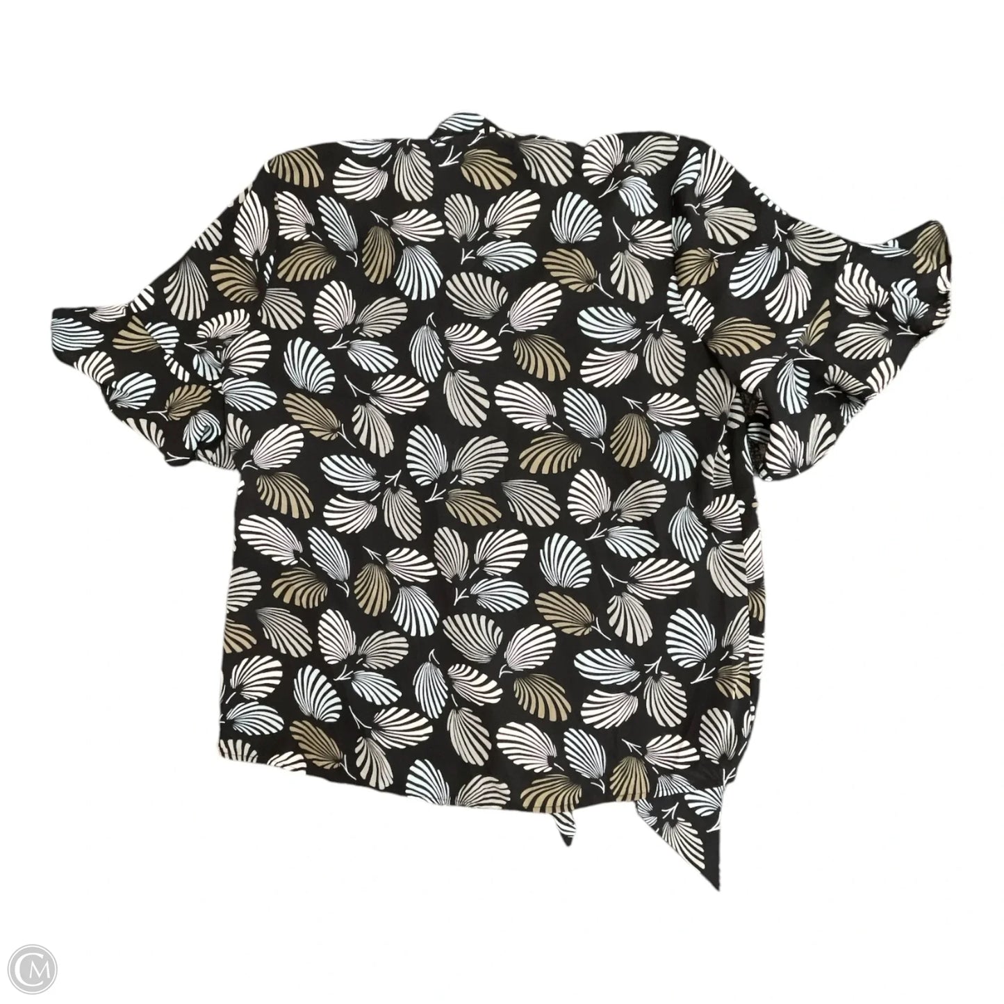 Top Short Sleeve By Kasper In Black, Size: Xs