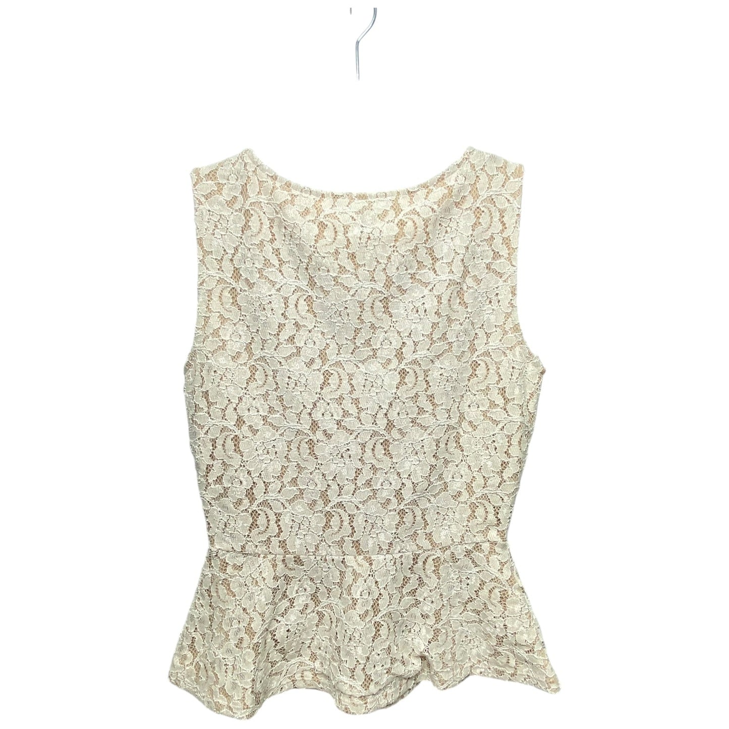 Top Sleeveless By Bcbgmaxazria In Tan & White, Size: Xxs