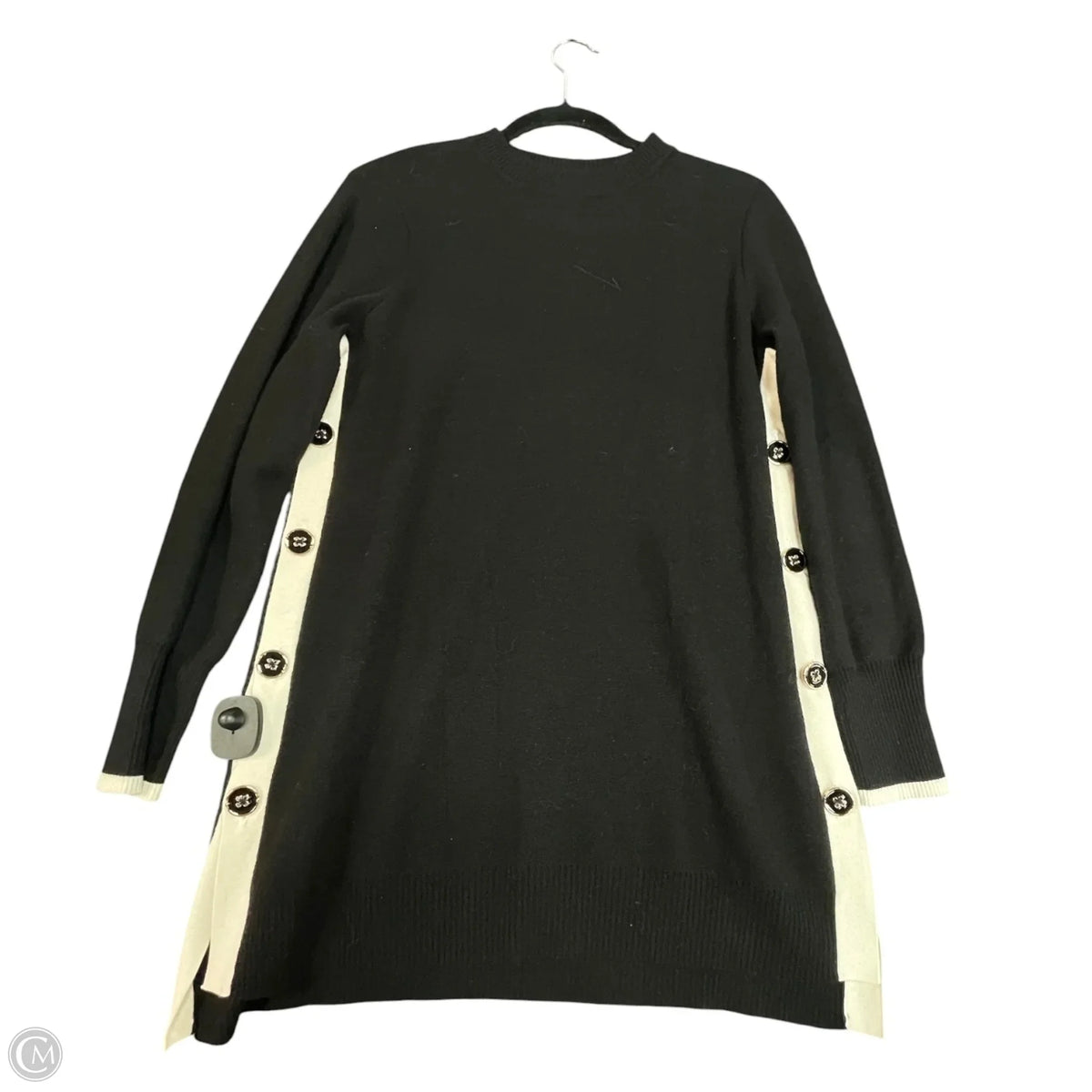Sweater By Chicos In Black & White, Size: S