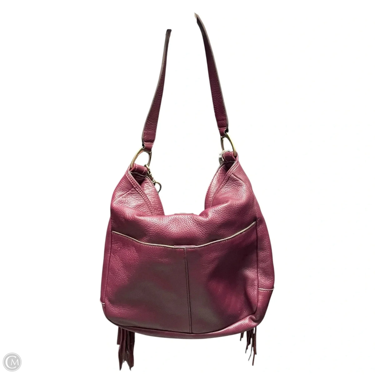 Handbag Leather By Gilli, Size: Medium