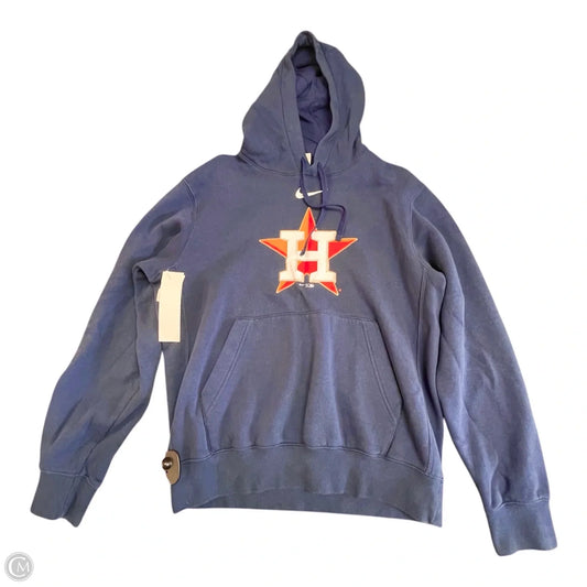 Athletic Sweatshirt Hoodie By Nike In Blue, Size: Sp