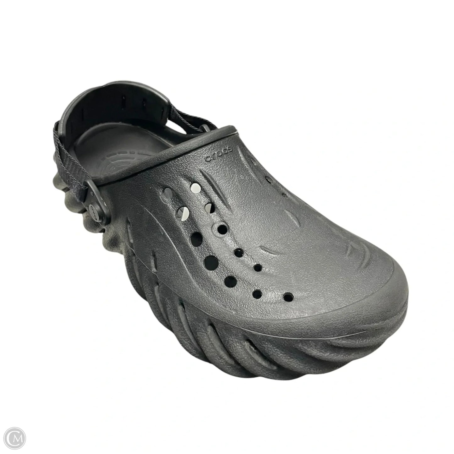Sandals Flats By Crocs In Black, Size: 10
