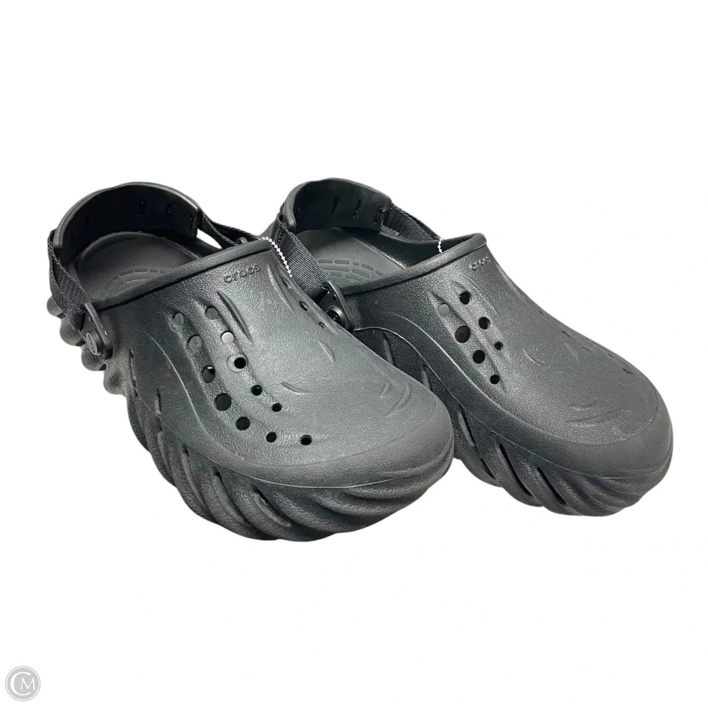Sandals Flats By Crocs In Black, Size: 10