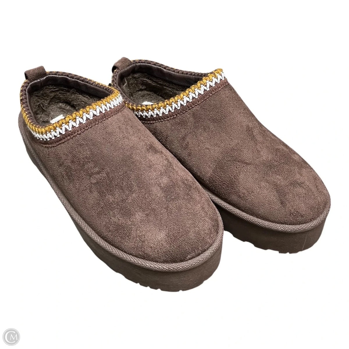 Slippers By Clothes Mentor In Brown, Size: 10