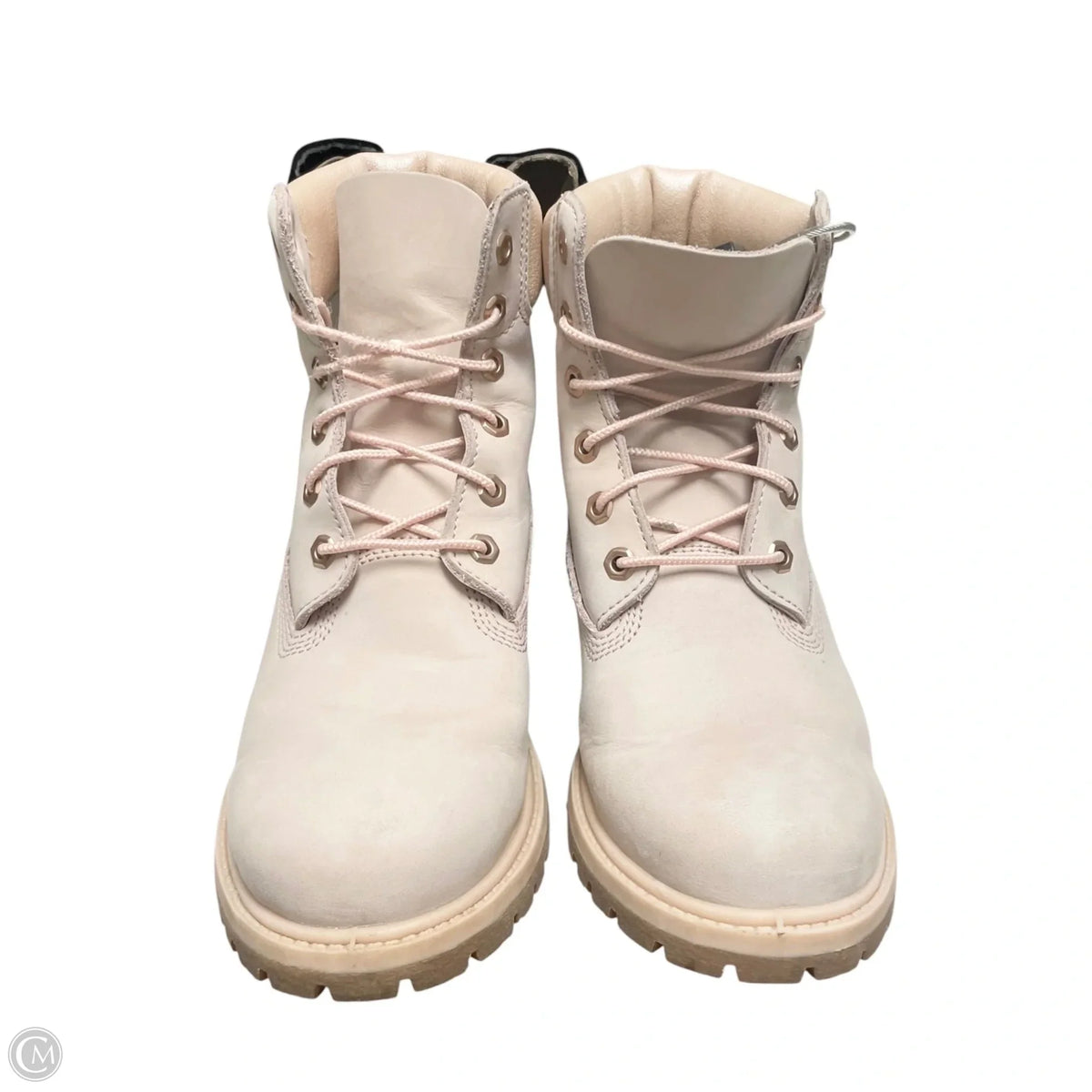 Boots Leather By Timberland In Pink & Tan, Size: 10