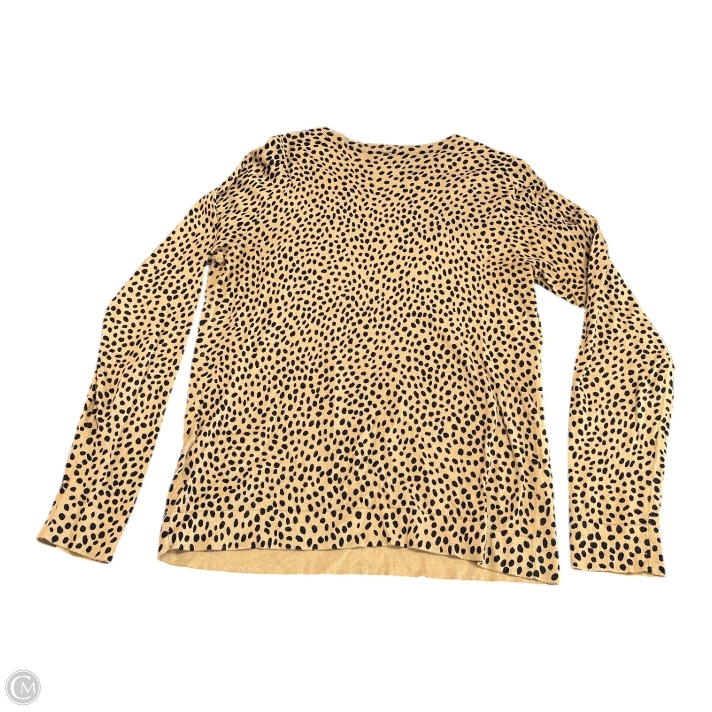 Top Long Sleeve By J. Crew In Black & Tan, Size: L