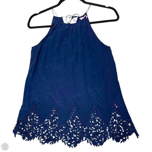 Top Sleeveless Designer By Lilly Pulitzer In Blue, Size: Xs