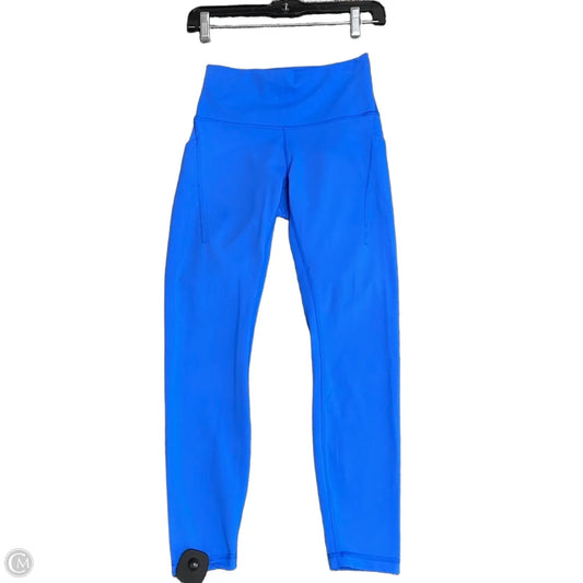 Athletic Leggings By Lululemon In Blue, Size: 6