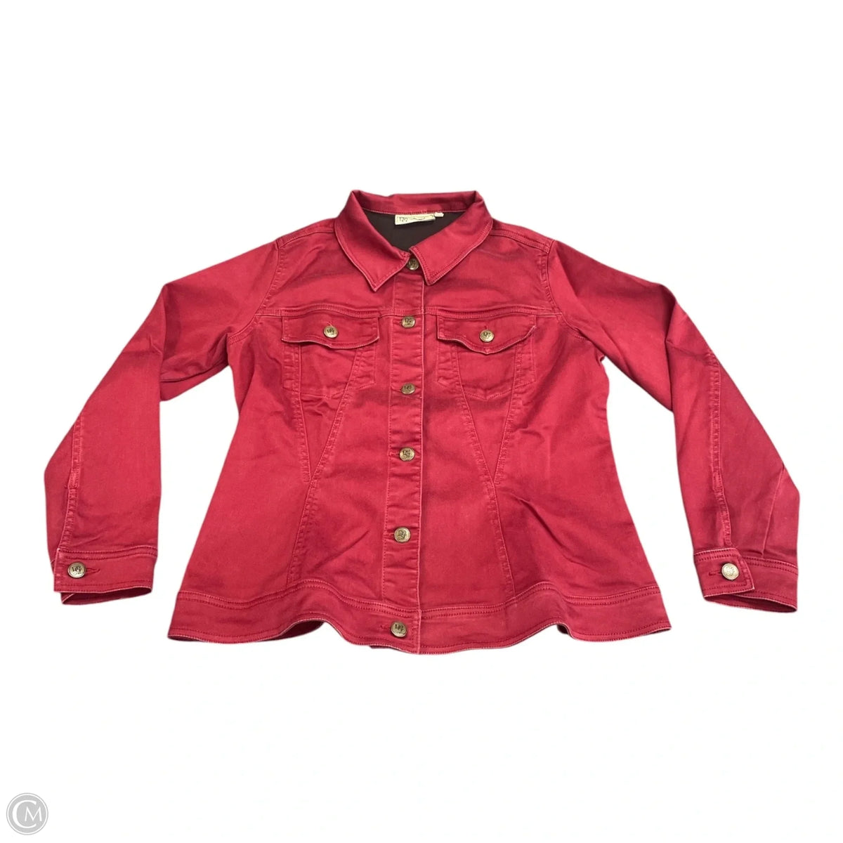 Jacket Denim By Dg2 In Red, Size: S