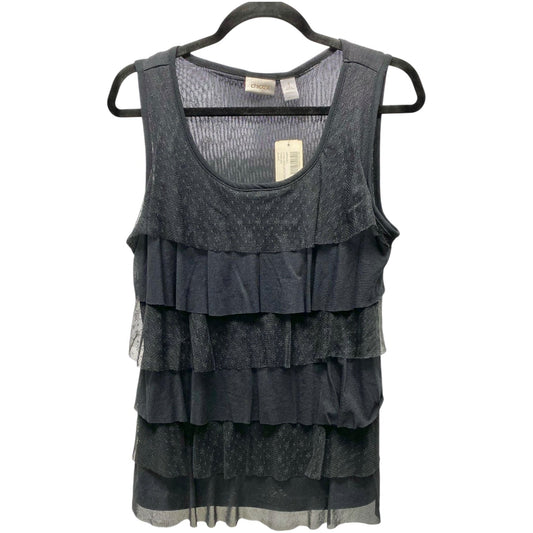 Top Sleeveless By Chicos In Black, Size: M