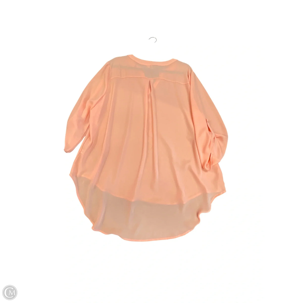 Top Long Sleeve By Cato In Peach, Size: 2x