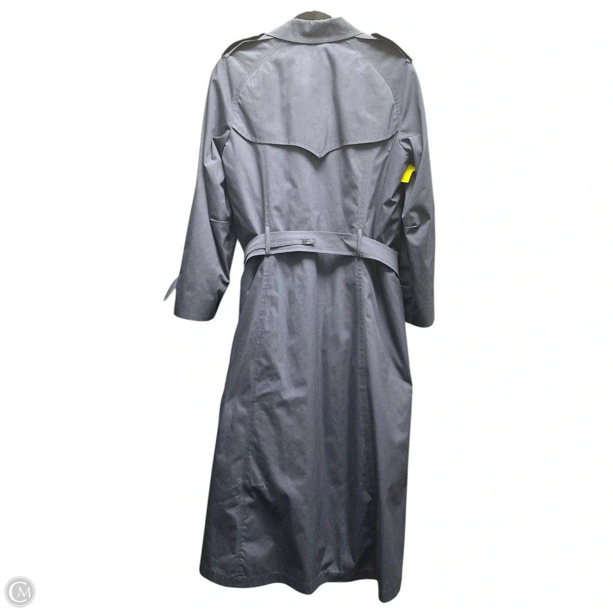 Coat Trench Coat By Cmc In Blue, Size: 12