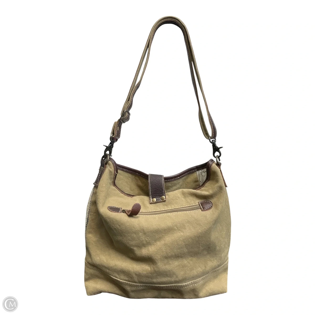 Handbag Leather By Myra, Size: Medium