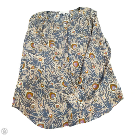 Top Long Sleeve By Loft In Multi-colored, Size: M