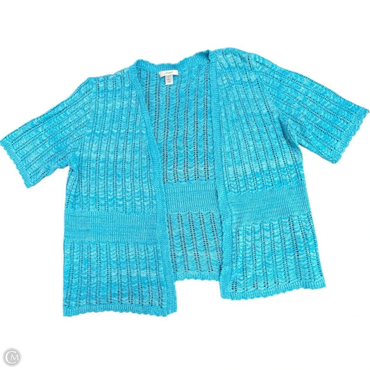 Sweater Cardigan By Cj Banks In Blue, Size: 2x