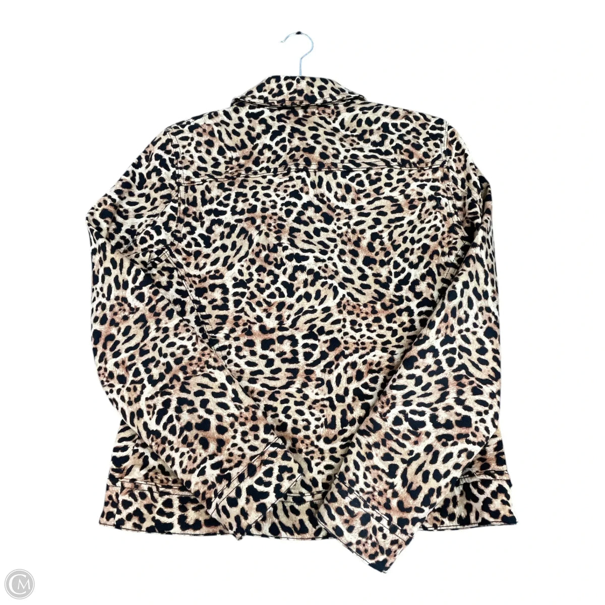 Jacket Denim By Chicos In Animal Print, Size: S