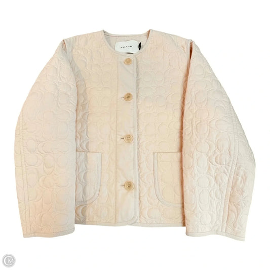 Jacket Designer By Coach In Pink, Size: S