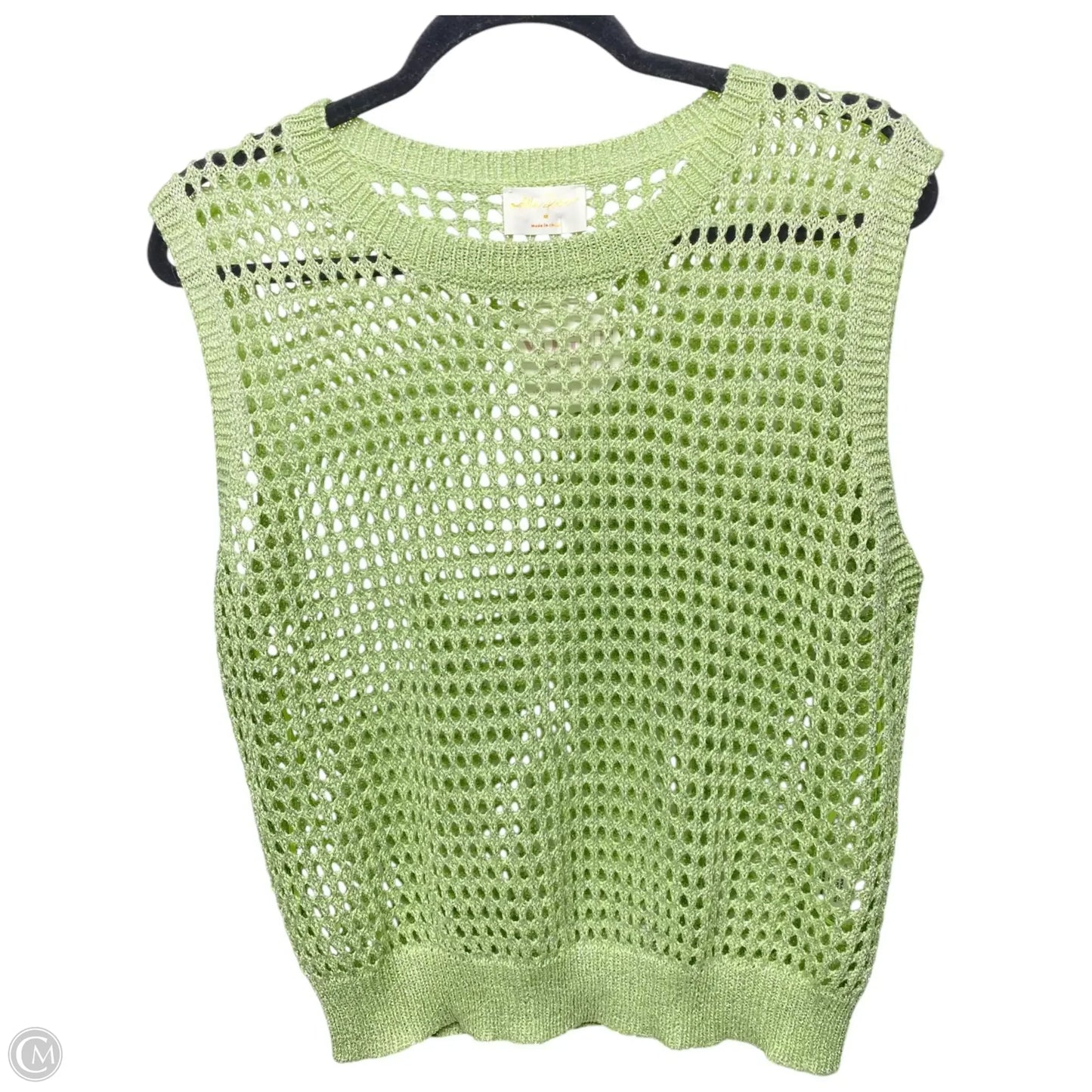 Sweater Short Sleeve By Clothes Mentor In Green, Size: M