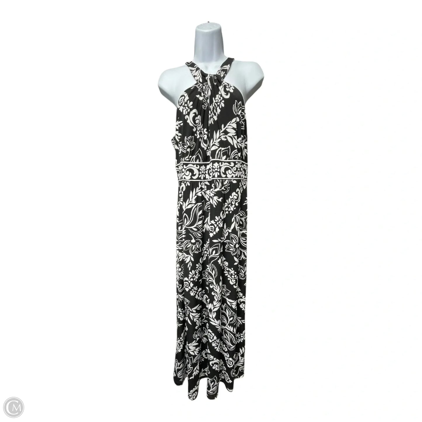 Dress Casual Midi By White House Black Market In Black & White, Size: M